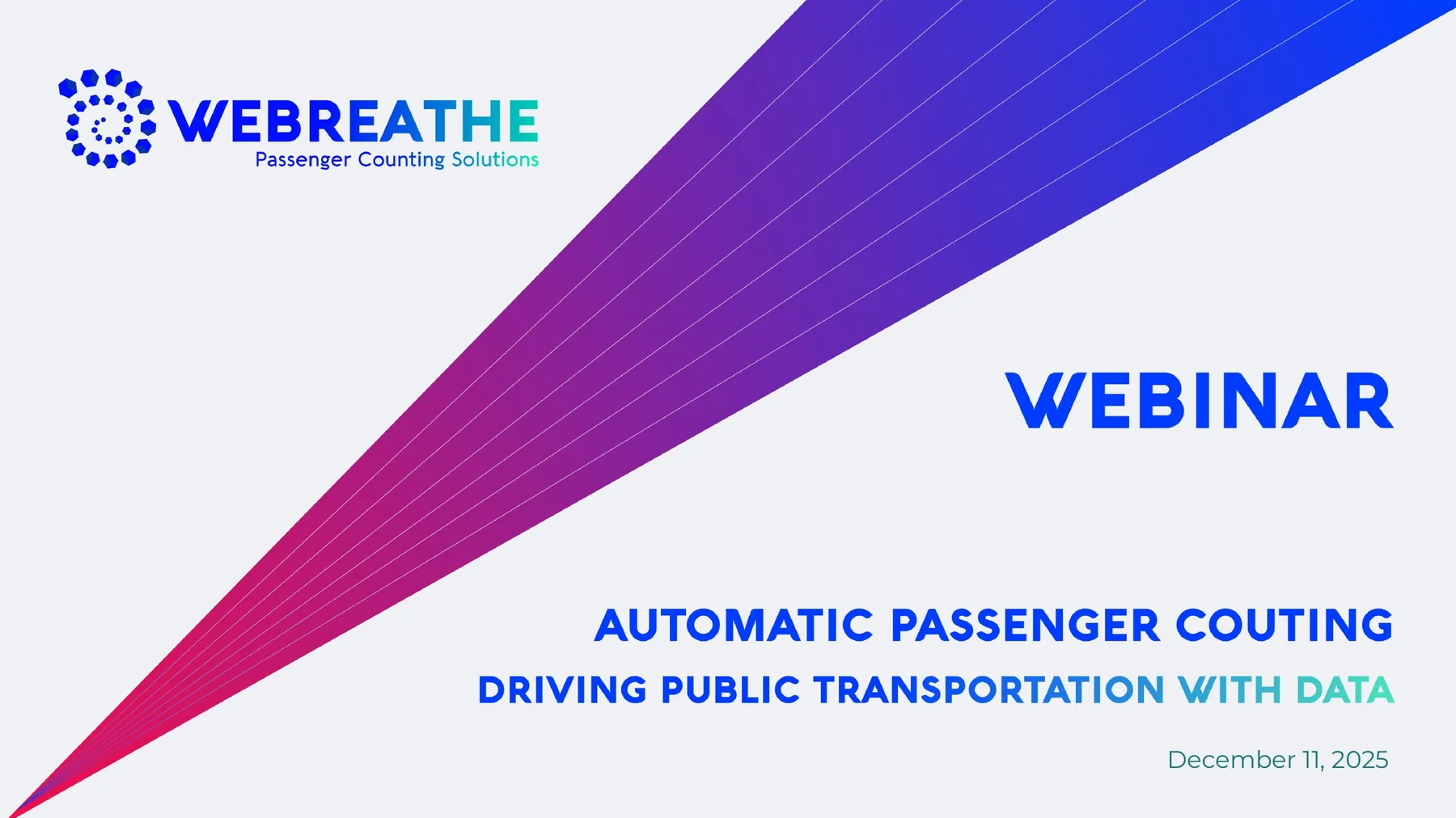 Automatic Passenger Counting webinar